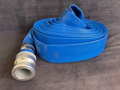 Durable 50ft 1-1/2'' PVC Backwash Hose with Aluminum Fittings   90 PSI Pressure