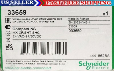 SCHNEIDER ELECTRIC 33659 Compact NS 24 VAC 24-30 VDC Undervoltage Release MX-XF