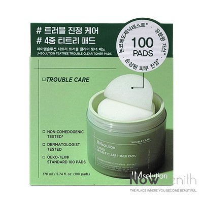 JM SOLUTION Teatree Trouble Clear Toner Pads 170mL (100pads)