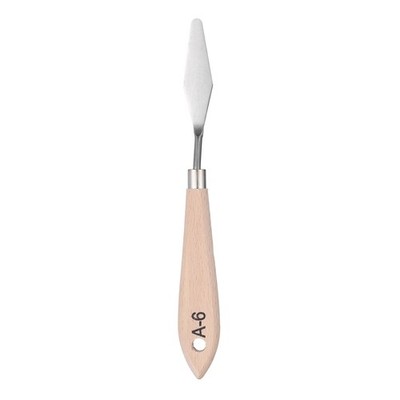 Palettenmesser Edelstahl 7,48'' Griff Buche Loch Farbe