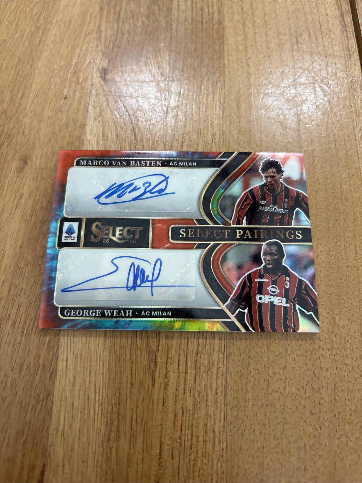 2025-26 Select Serie A Select Pairings Auto Marco Van Basten George Weah /10