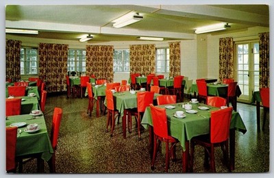 Oriskany NY Eastern Star Home Infirmary Dining Room Chrome Postcard AA224