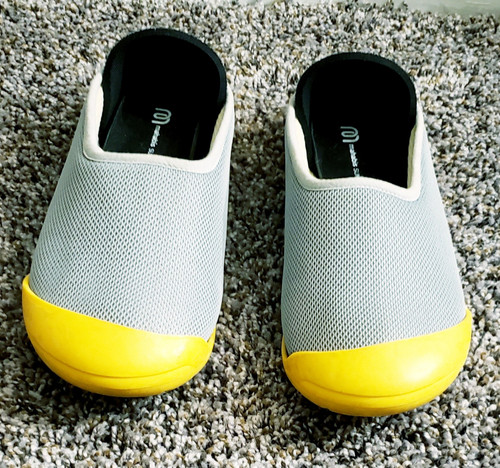 Women's Mahabis Summer Grey & Yellow Slip On Shoes - sz EU 39 US 8