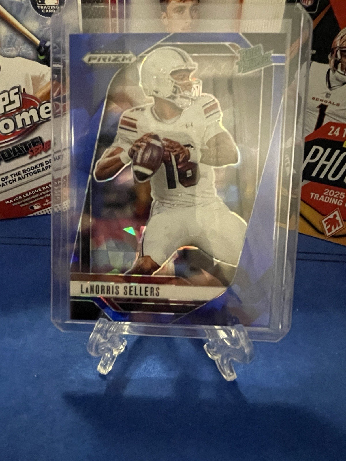 2025 Panini Prizm Draft Picks - LaNorris Sellers #165 Blue Ice Prizm /149 (RC)