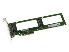 PCIe 8X PCIe 3.0 Card For 2 SSD PCIe NVMe U.2 U2 68-Pin SFF-8639 - BIFURCATION