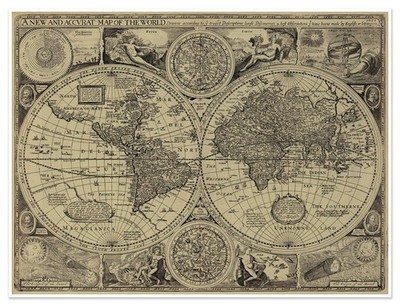 Vintage Old World Map by John Speed c. 1626 | Art Restoration Print Wall Decor