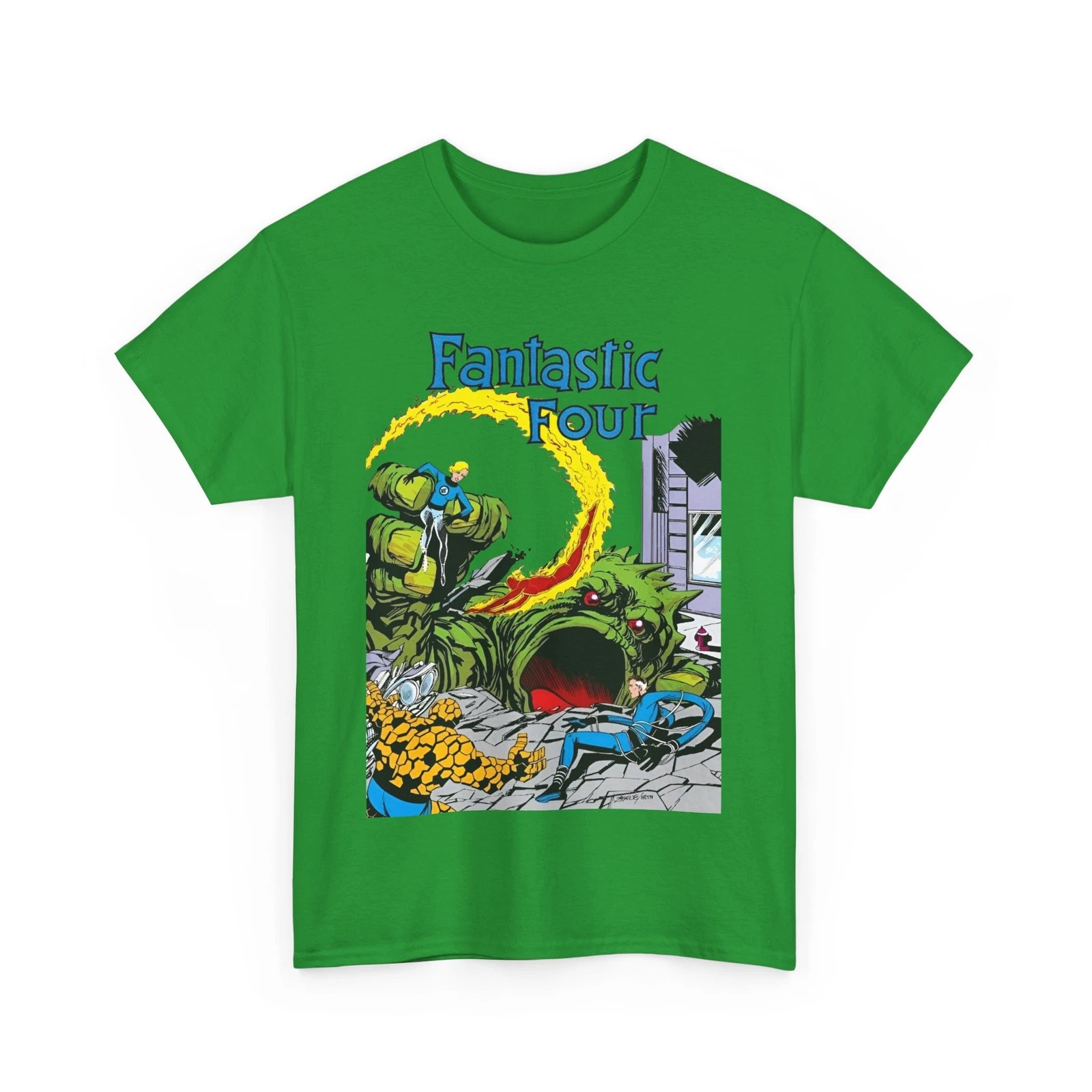 Fantastic Four T-Shirt - John Byrne Art - #1 Cover - Marvel Comics - Human Torch