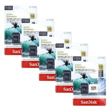 5x SanDisk Micro SD Memory Card for 64GB UHS-I Action Camera with Adapter
