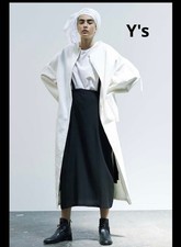 USED Y'S Y'S COLLARLESS COAT, 2017 GOOD