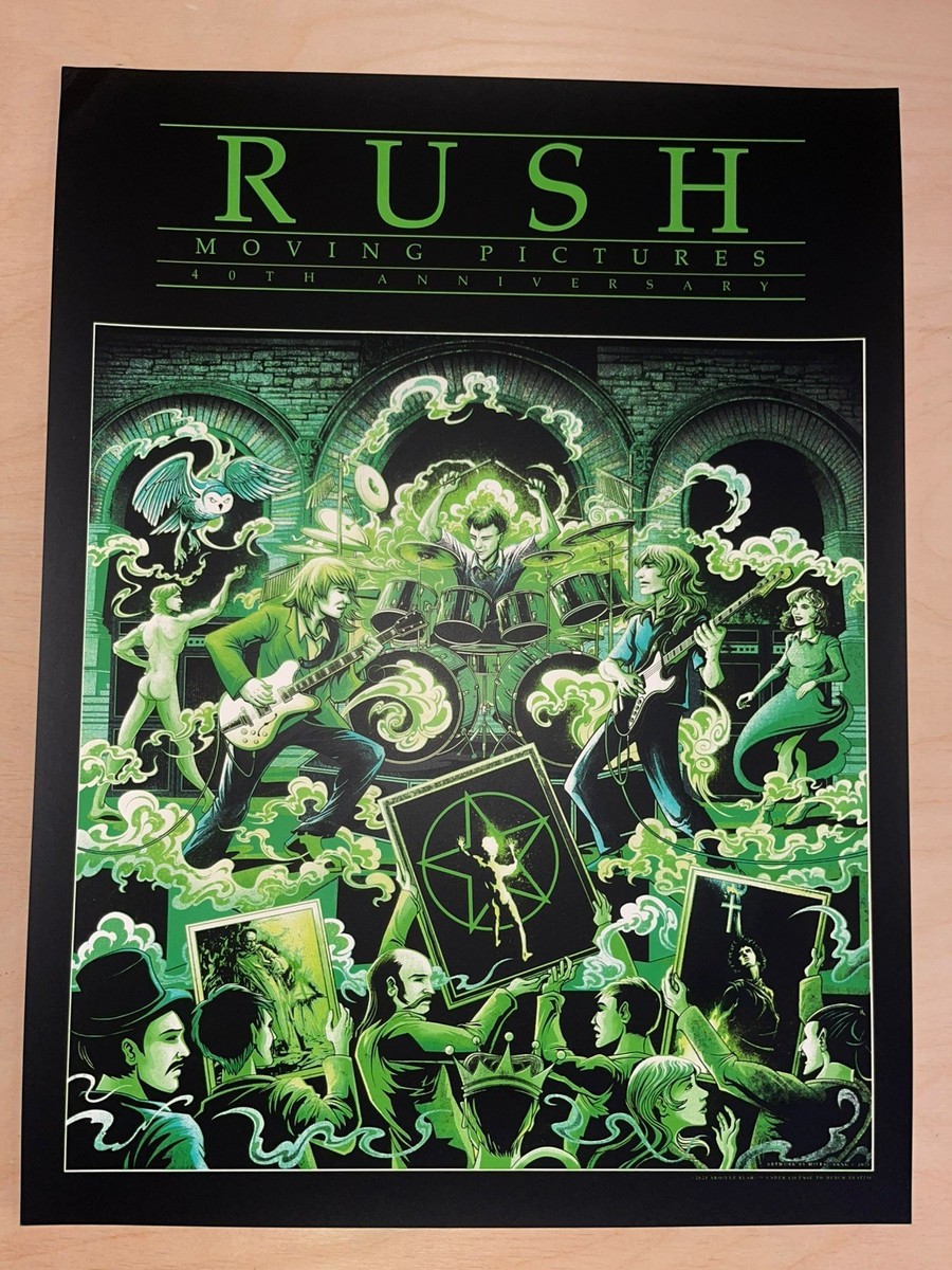 RUSH ライブコンサートポスター Rush Concert Poster Moving Pictures 40 Years Miles Tsang Limelight