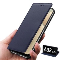 Leder-Wallet-HüLle FüR Samsung Galaxy A32 5G, Dunkelblau