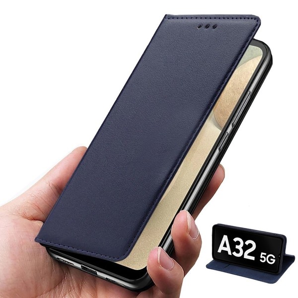 Leder-Wallet-HüLle FüR Samsung Galaxy A32 5G, Dunkelblau-image