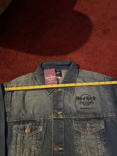 HARD ROCK CASINO Atlantic City Denim Jean Jacket BRAND NEW WITH TAGS SZ LARGE image 10