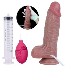 Realistic Squirting Ejaculating Dildo G-Spot Stimulator Suction Cup Man Women US