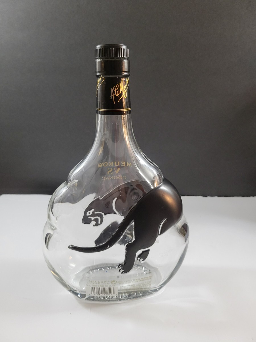 Meukow VS Cognac Bottle Black Panther Motif EMPTY | eBay
