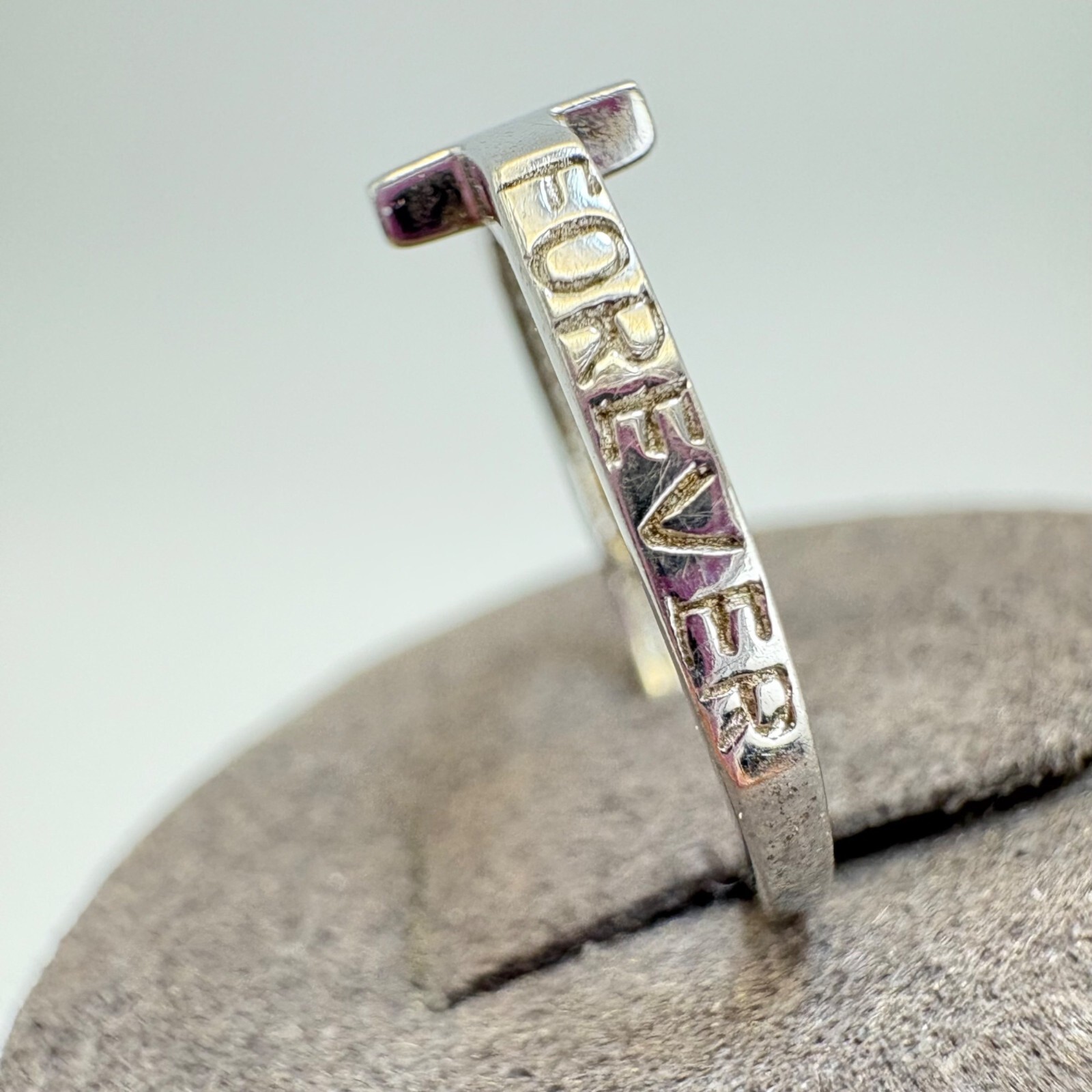 VTG Solid Sterling Silver 925 Sideways Cross "For… - image 5