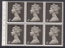 UB7 Pre-decimal Machin Booklet Pane Perf I GA Head A UNMOUNTED MINT