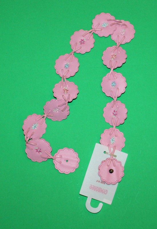 5 6 7 NWT Gymboree PARK CITY LUXE Pink Flower Embroidered Cowgirl BELT Girls