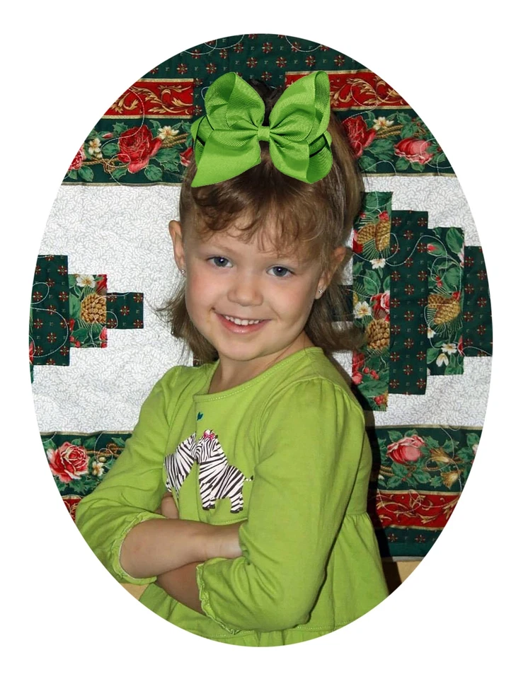 WD2U Girls 6" Classic Style Large Boutique Grosgrain Hair Bow Alligator Clip - Image 3 of 4