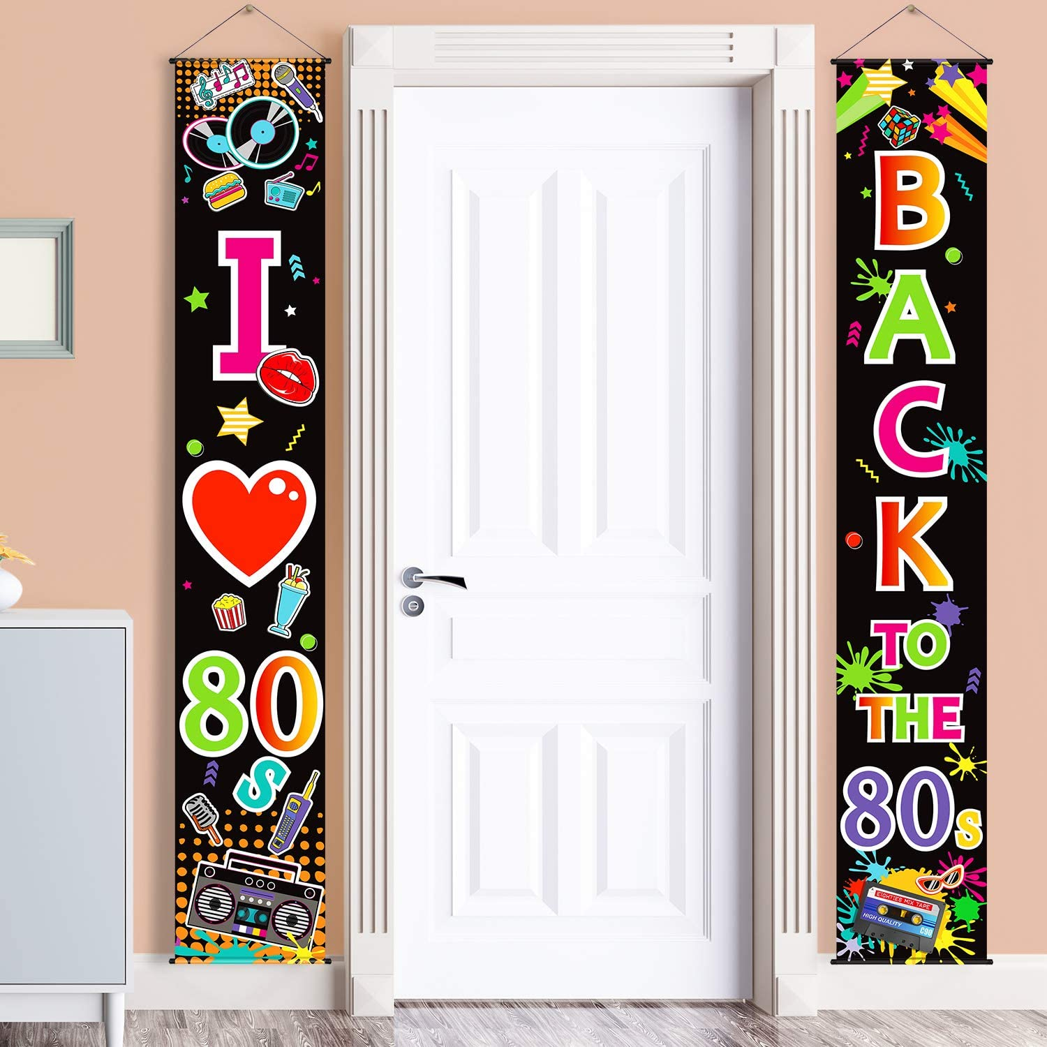 70S 80S Party Decoration 90S 80S Banner I Love 1980S Backdrops Back to the 1980S