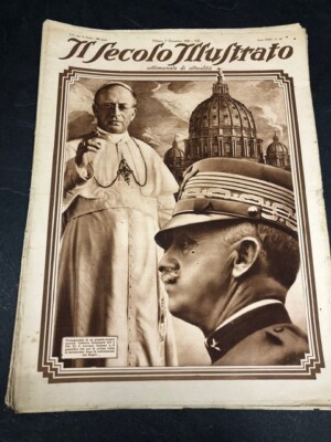Il Secolo Illustrato 50 1929 HISTORICAL EVENT Pope and King meet the first time