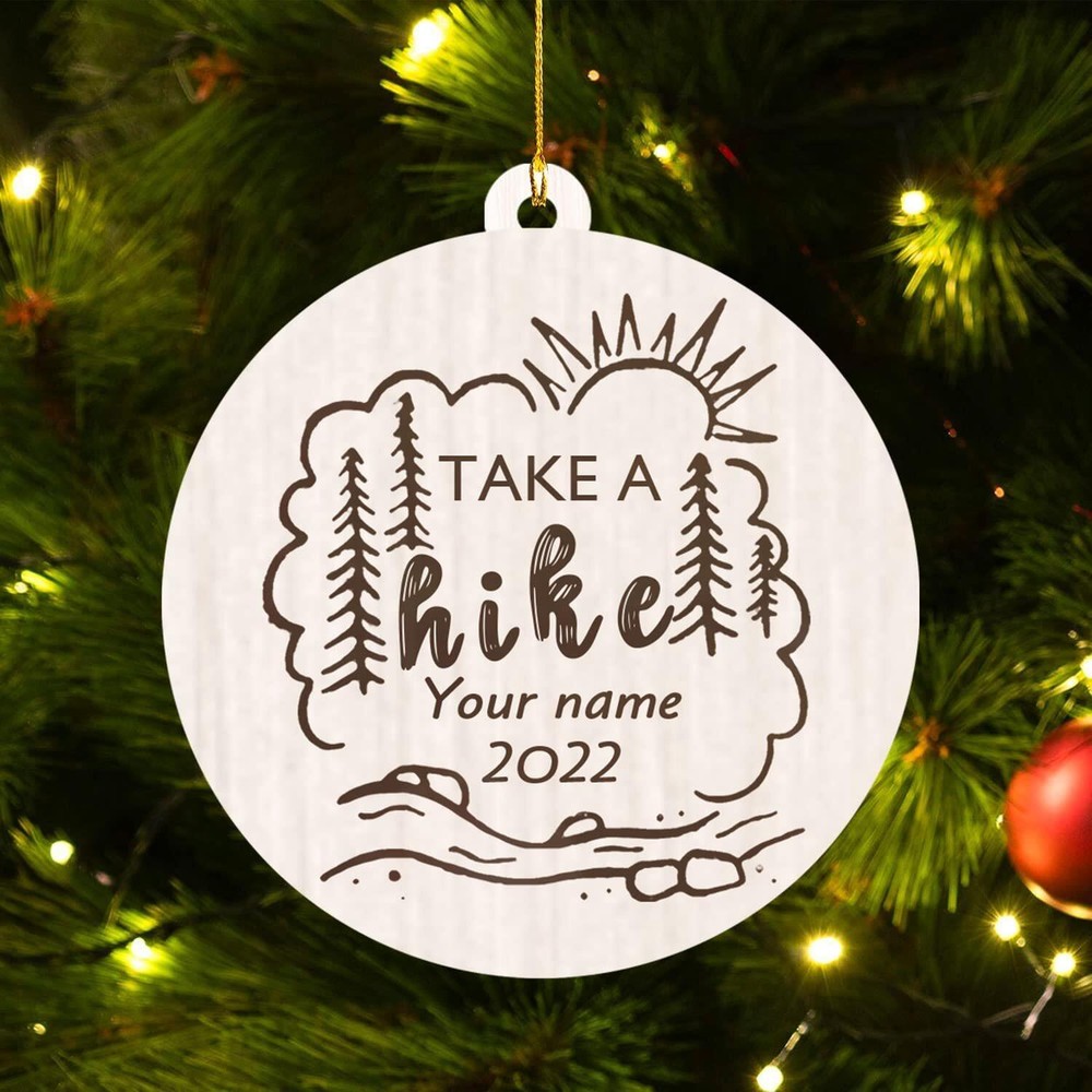 Personalized Hiking Ornament  Take A Hike Ornament  Hiking Ornaments for Christm