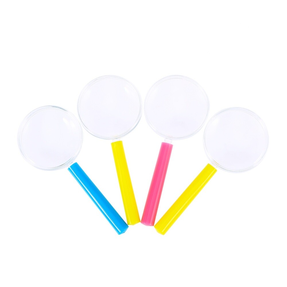 12-Pack Colorful 3X Magnifying Glasses for Kids and Crafts
