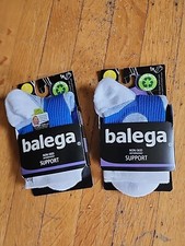 BALEGA NEW NON-SKID SUPPORT QUARTER SOCKS 2 Pairs SIZE SMALL NEW