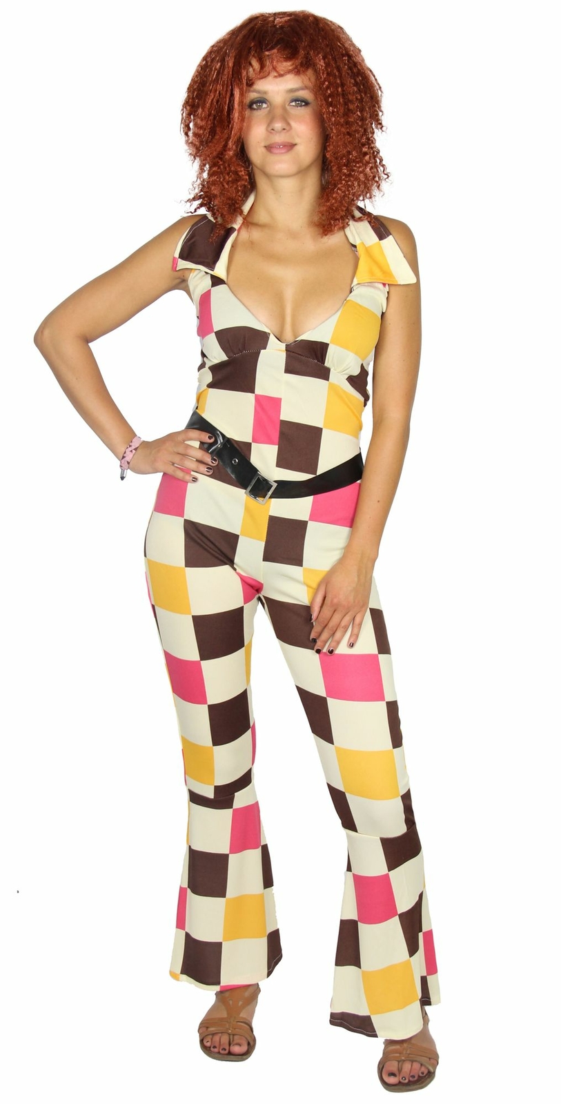 60er 70er 80er Jahre Jumpsuit Disco Tänzerin Kostüm für Damen