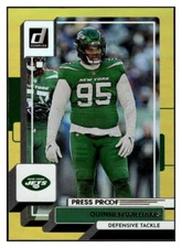 Quinnen Williams 2022 Donruss Press Proof Premium #145 NFL NY Jets ID:59633