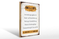 Holzschild Spruch 30X40 Cm Oma Opa Gmbh 24/7 Lebenslang Deko Schild