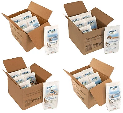 PURUX Badesalz Bundle 4 verschiedene Badesalze 19,8kg Paket