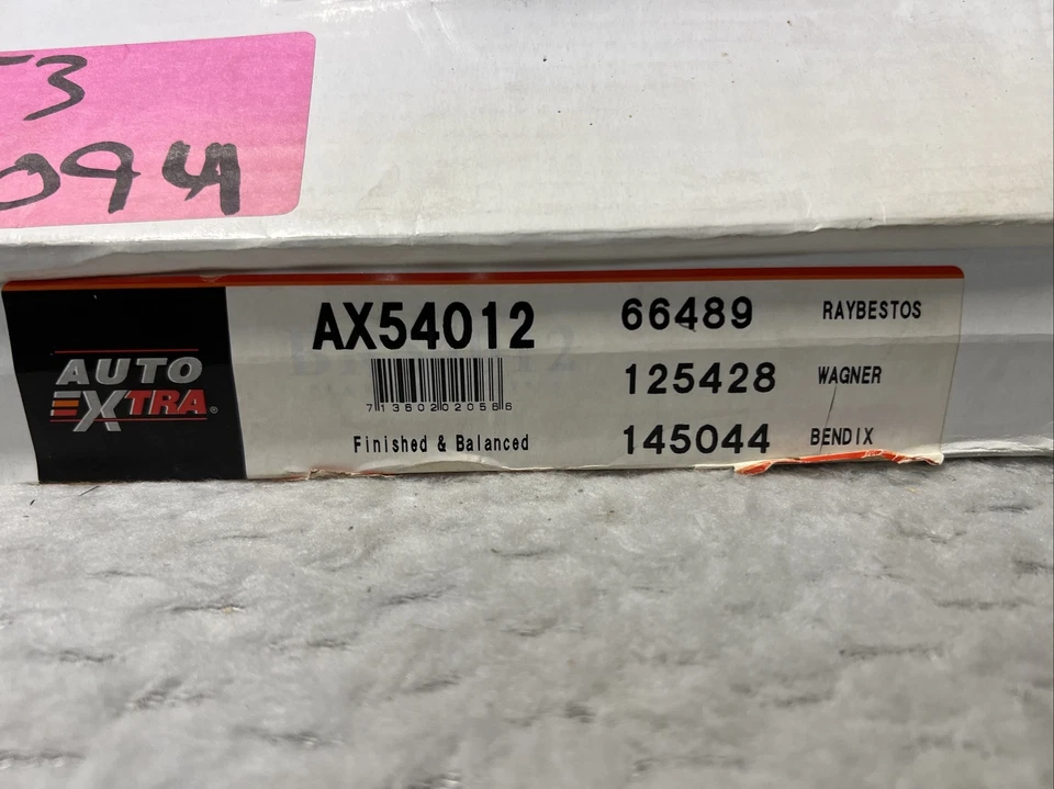 Rotor de freno de disco BR54012 para Ford Mercury Contour Cougar Mystique 95-02 Foto 2 de 2