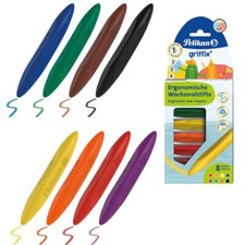 griffix® Ergonomiczne kredki do malowania woskowego Malarz woskowy 8 sztuk W3/8 - Pelikan 700832