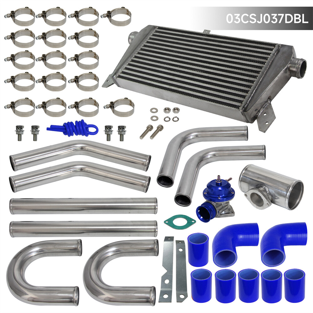 Intercooler Universale Turbo + Kit BOV + 8PZ 2" 51mm Morsetti Tubo Tubo