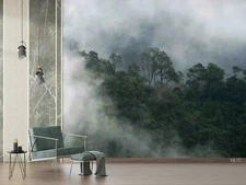 3D Forest Fog Self-adhesive Removeable Wallpaper Wall Mural Sticker 50