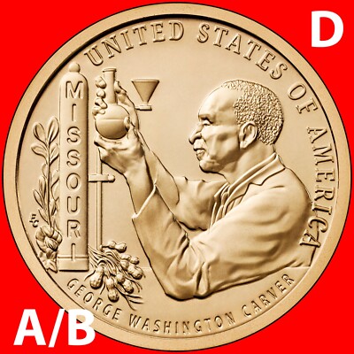 2024 D A&B MISSOURI (MO) GEORGE CARVER INNOVATION TWO UNCIRCULATED DOLLAR COINS
