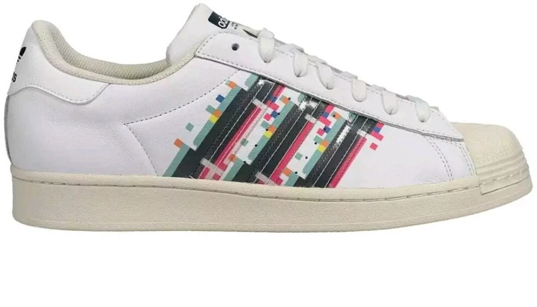 Scarpe da ginnastica Adidas Superstar da uomo casual bianche taglia 8 5