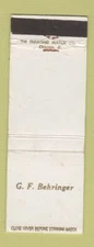 Matchbook Cover - American Steel Package Company IMPRINT WEAR