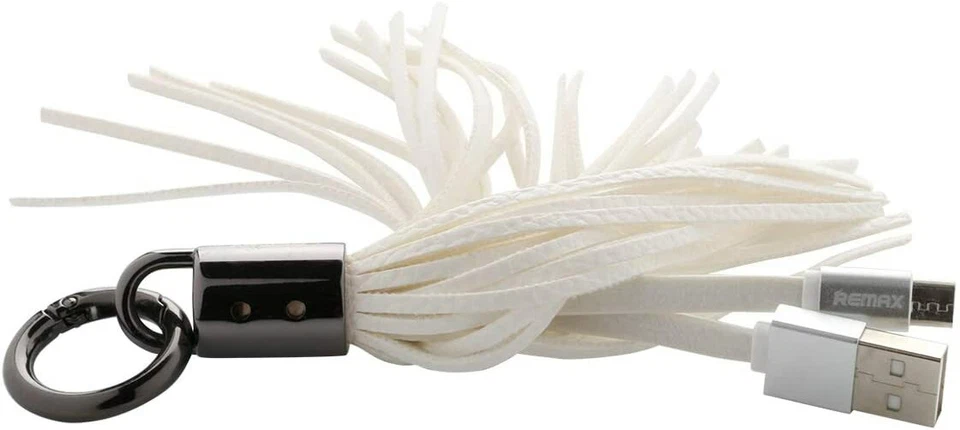 Micro USB Fast & Durable Charging Cable/Data Transfer - Tassels Style Key Chain - Image 2 of 4