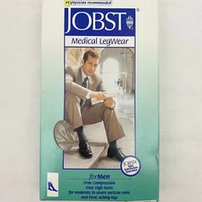 Jobst Medical Legwear For Men Compression Knee CT 20-30 mmHg Khaki Large 115102 
