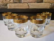 Ichendorf Athena 6 Whiskygläser Määnder Goldrand Retro Vintage TOP ZUSTAND!