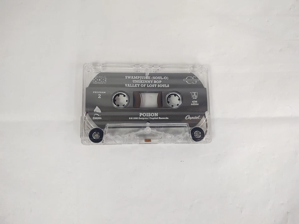 Poison Unskinny Bop Single Cassette Tape 1990 Enigma Capitol Hair Metal Rock Vtg Foto 2 de 4