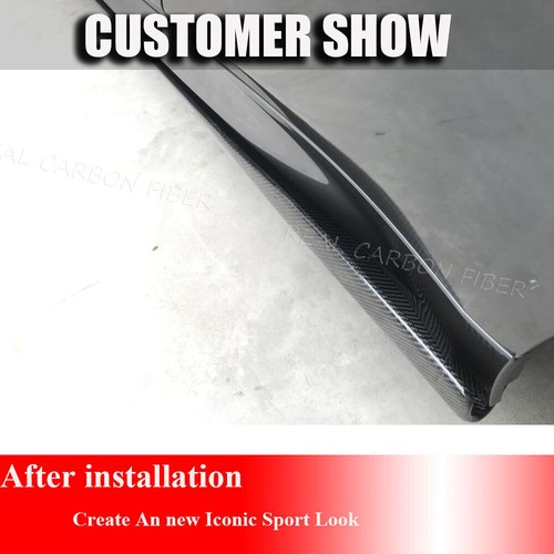 Para BMW F82 F83 M4 2014-19 REAL Fibra de Carbono Faldones Labiales Extensión Borde 2 Piezas - Imagen 7 de 14