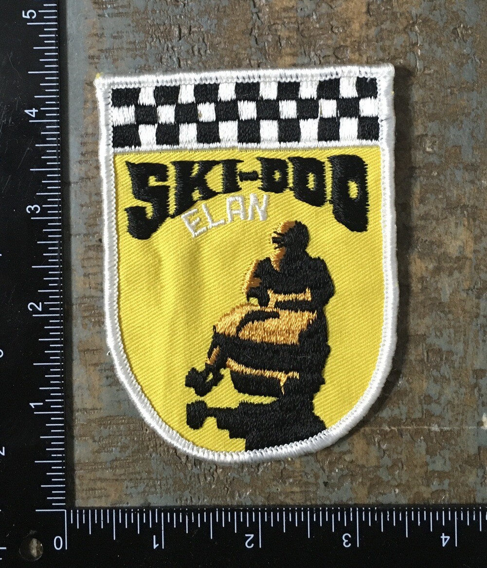 Vintage SKI-DOO ELAN Snowmobile Racing Logo Embroidered Sew-On Patch 1970’s