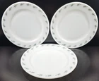3 Pyrex Green Leaf Dinner Plates Set Vintage Restaurant Dishes Corning Retro Lot