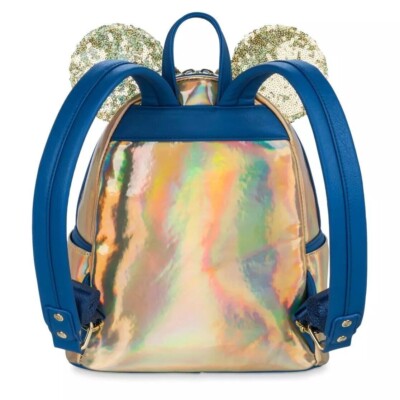 Loungefly Earidescent Gold Sequin Backpack Disney Parks 50th