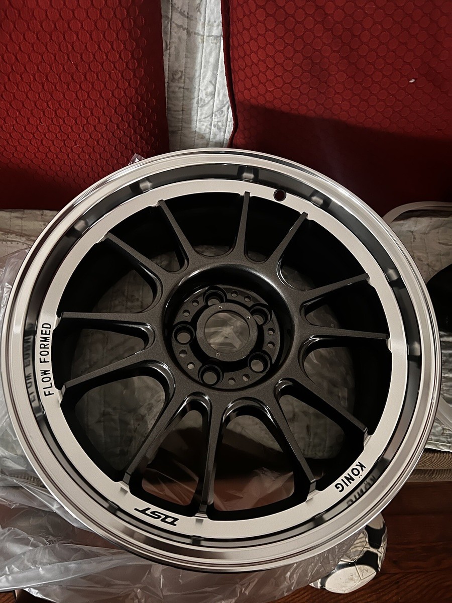 Konig Hypergram Metallic Carbon With Machined Lip 17” x 8