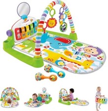 Fisher-Price Baby Playmat Deluxe Kick  Play Piano Gym  Maracas with Smart Stag