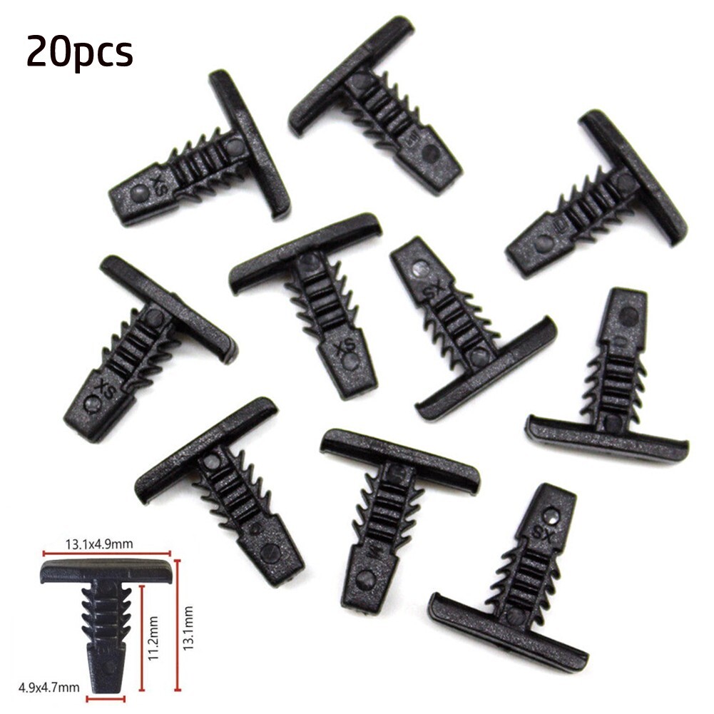 Door Weatherstrip Retainer Clip 20x 4876498 Black Diameter: 5mm Fits 3/16in Hole